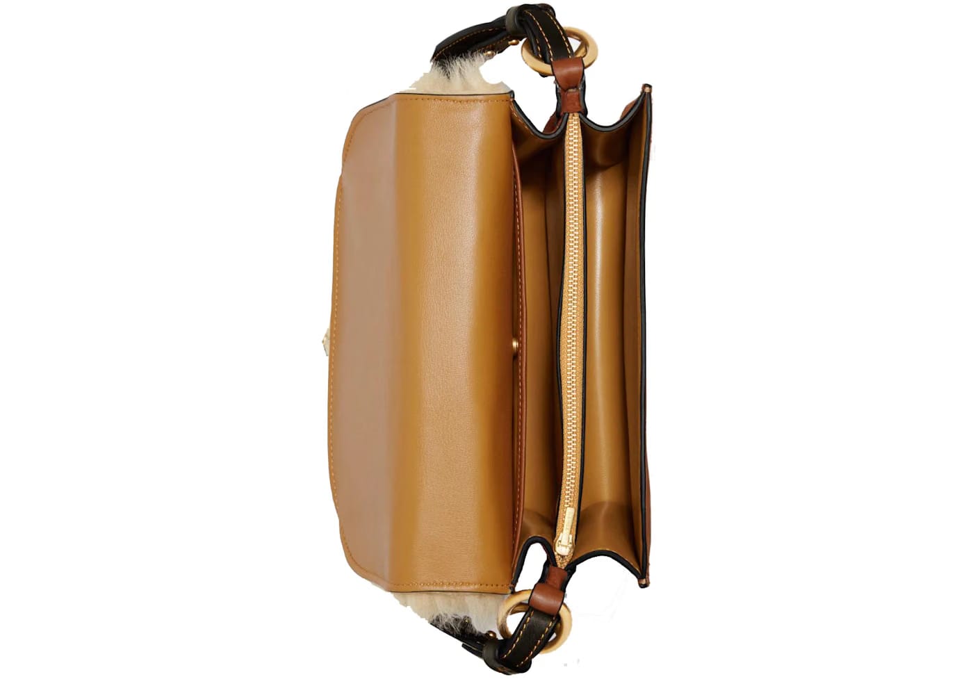 Coach Beat Shoulder Bag Saddle Natural