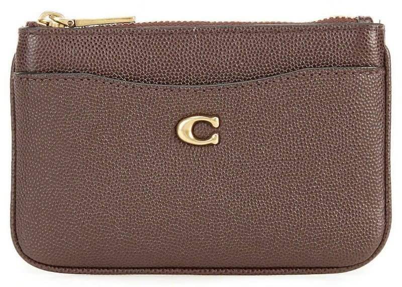 Coach Zip Coin Card Case Brown