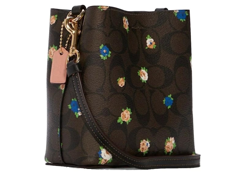 Coach Mini Town Bucket Bag Rose Print