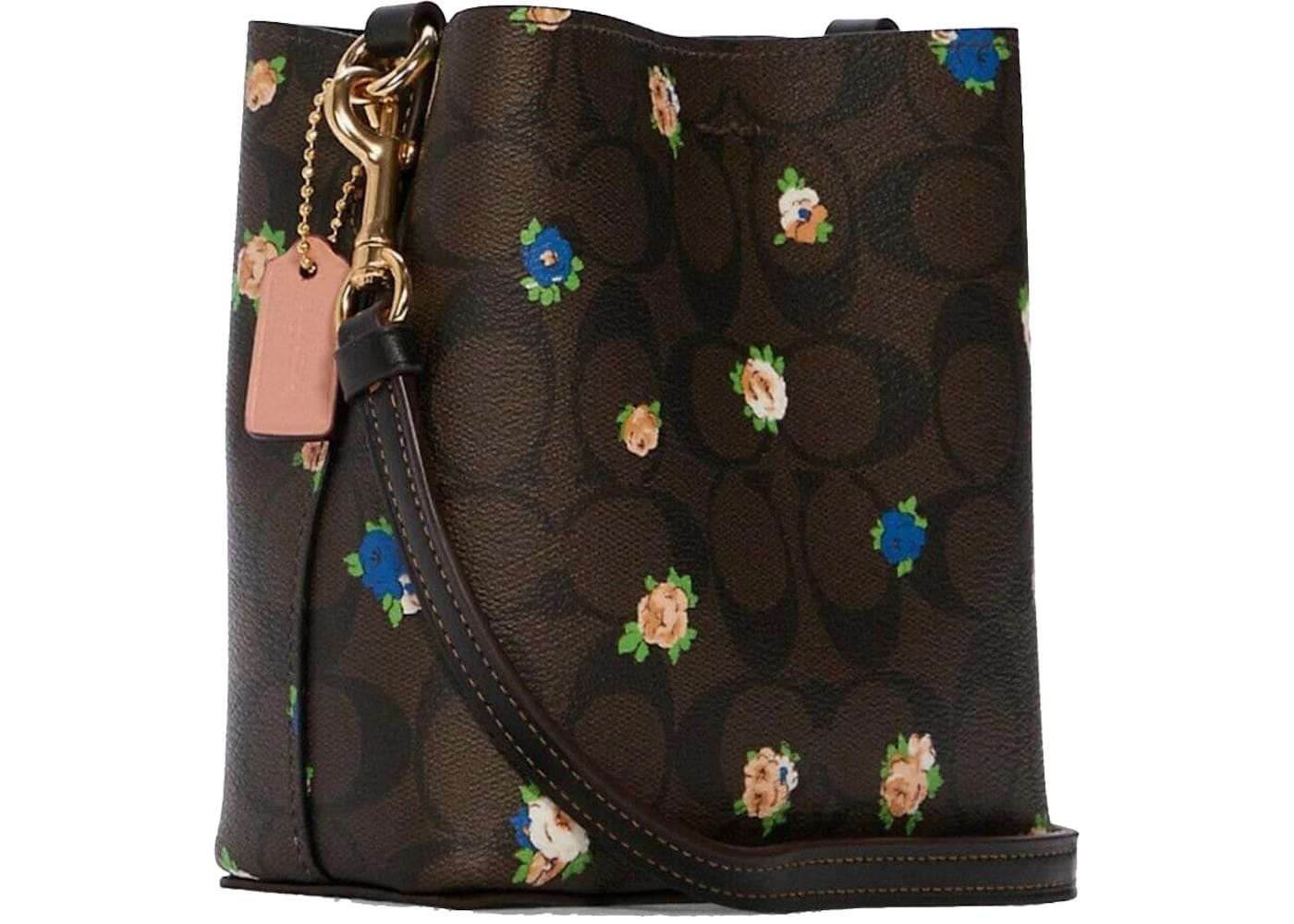 Coach Mini Town Bucket Bag Rose Print