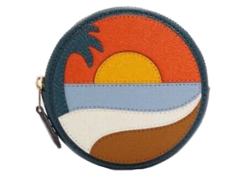 Coach Zip Coin Purse Beach Orange