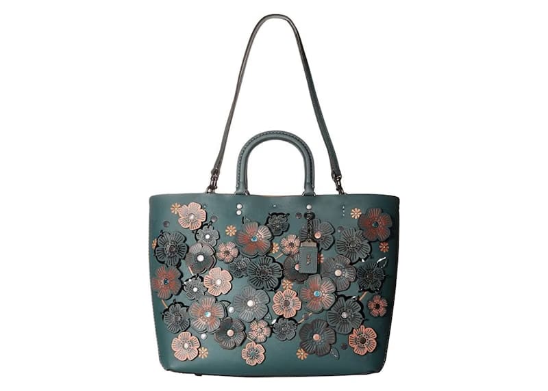 Coach Rogue Tote Bag Dark Turquoise