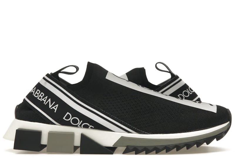 Dolce & Gabbana Sorrento Logo Slip On Black Grey White