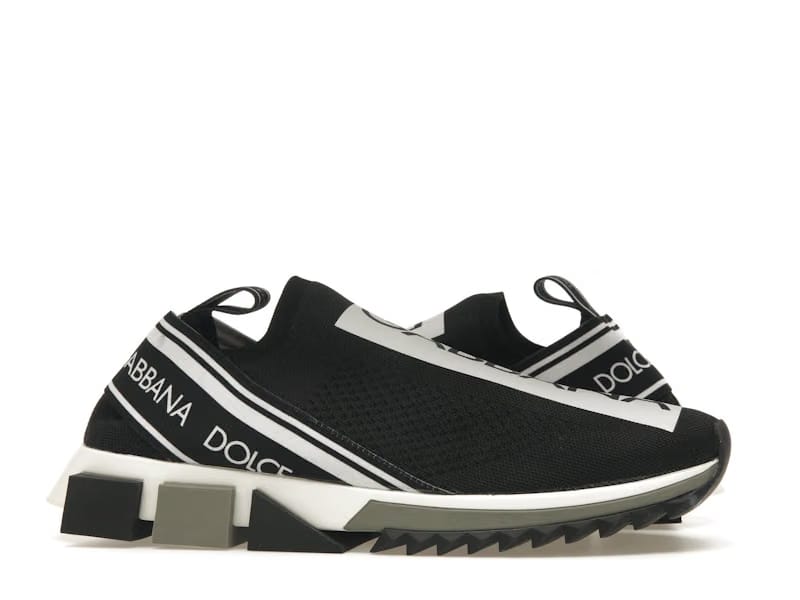 Dolce & Gabbana Sorrento Logo Slip On Black Grey White
