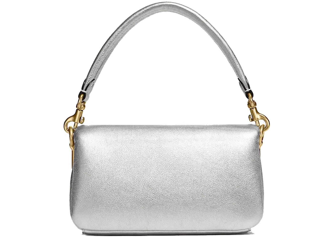 Coach Pillow Tabby Shoulder Bag 18 Metallic Silver