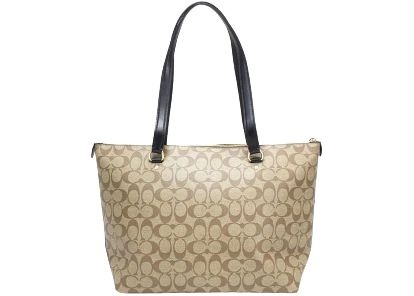 Coach Gallery Tote Bag Signature Canvas Brown