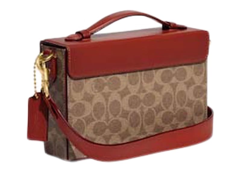 Coach Bag in Signature Canvas Tabby Box Brass/Tan/Rust