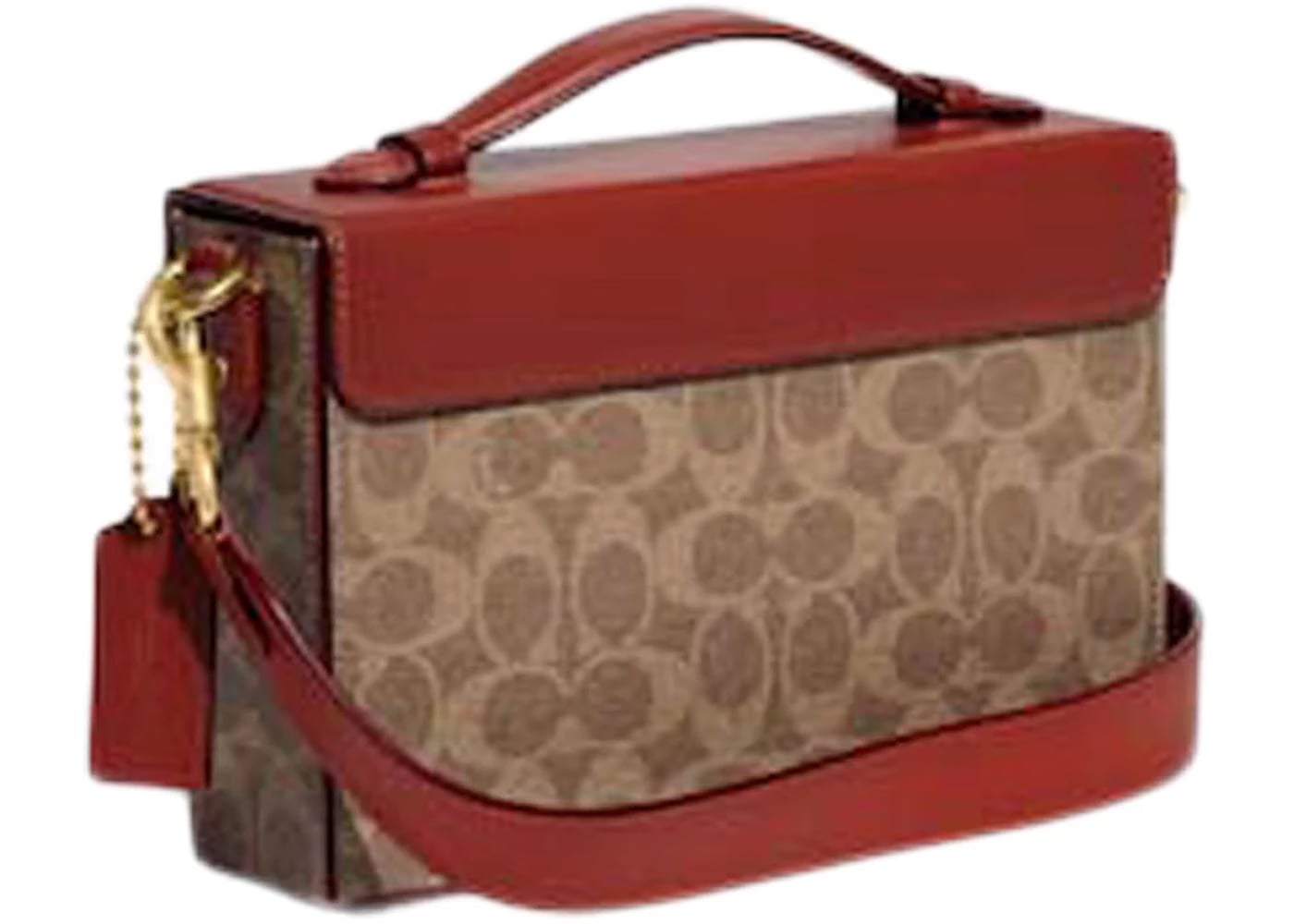 Coach Bag in Signature Canvas Tabby Box Brass/Tan/Rust
