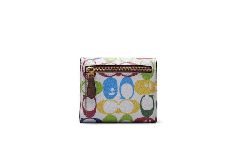 Coach x Bape Small Wallet Signature Canvas With Ape Head Brass/Multi