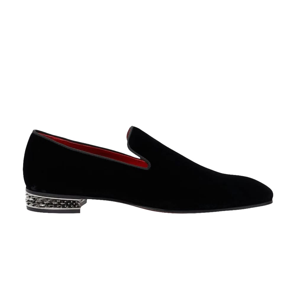 Christian Louboutin Dandyrocks Flat Black Lin Loubi