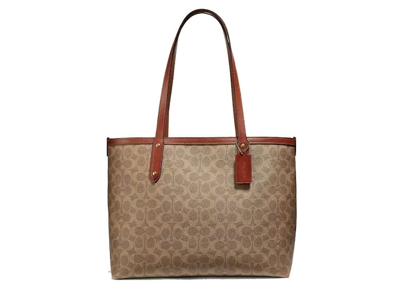 Coach Sig Central Tote Zip Large Brown