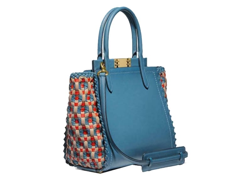 Coach Weaving Troupe Tote Blue Lake/Multi