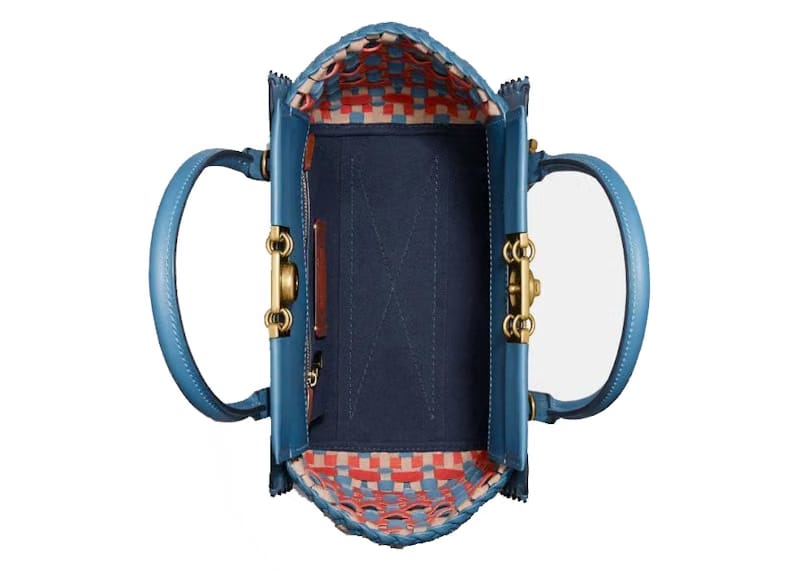Coach Weaving Troupe Tote Blue Lake/Multi