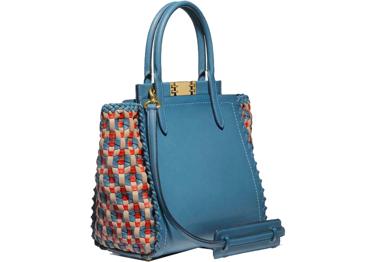 Coach Weaving Troupe Tote Blue Lake/Multi