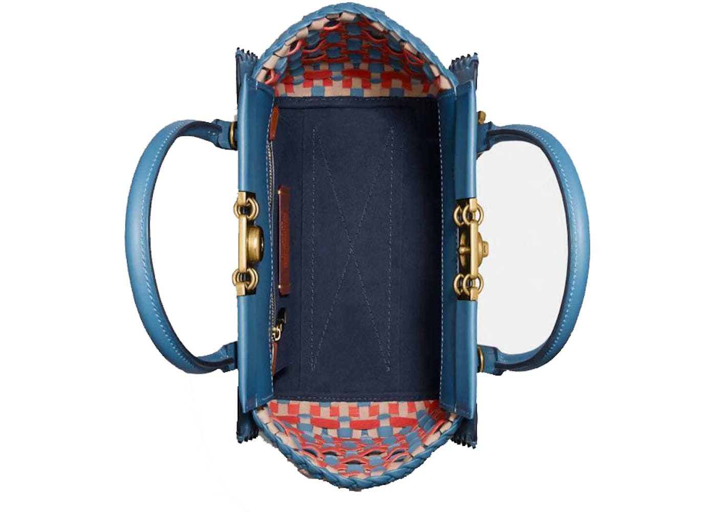 Coach Weaving Troupe Tote Blue Lake/Multi