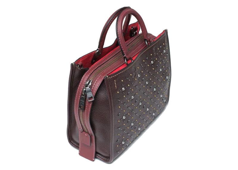 Coach Prarie Rivets Tote Bag Dark Red