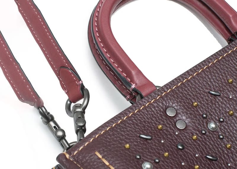 Coach Prarie Rivets Tote Bag Dark Red