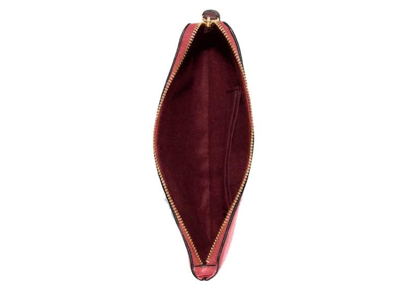 Coach Zip Wristlet Horse Carriage Poppy/Vintage Mauve