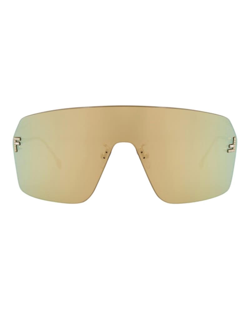 Fendi Shield Sunglasses Gold Gold Gold (FE4121US-00-30L)