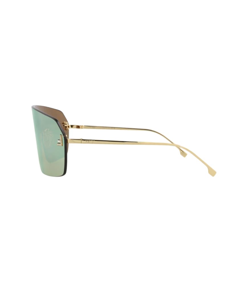 Fendi Shield Sunglasses Gold Gold Gold (FE4121US-00-30L)