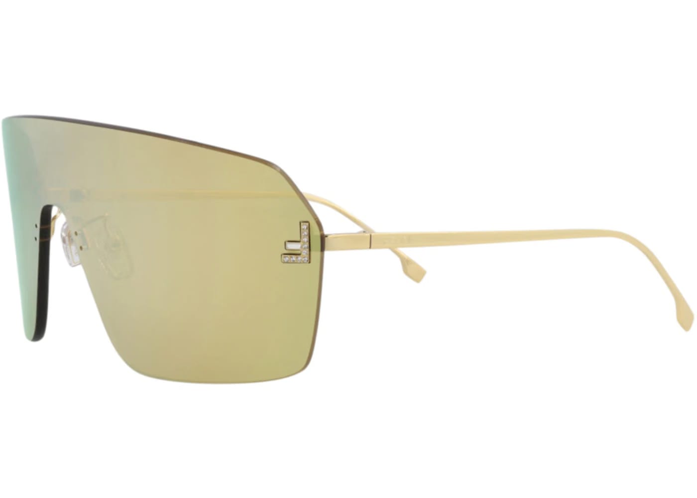 Fendi Shield Sunglasses Gold Gold Gold (FE4121US-00-30L)