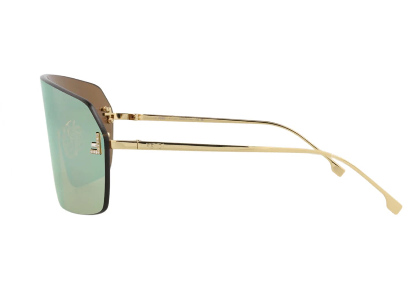Fendi Shield Sunglasses Gold Gold Gold (FE4121US-00-30L)