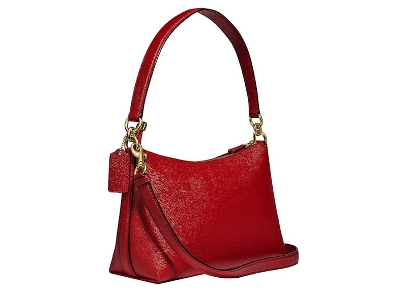 Coach Lewis Shoulder Bag Classic Leather Red
