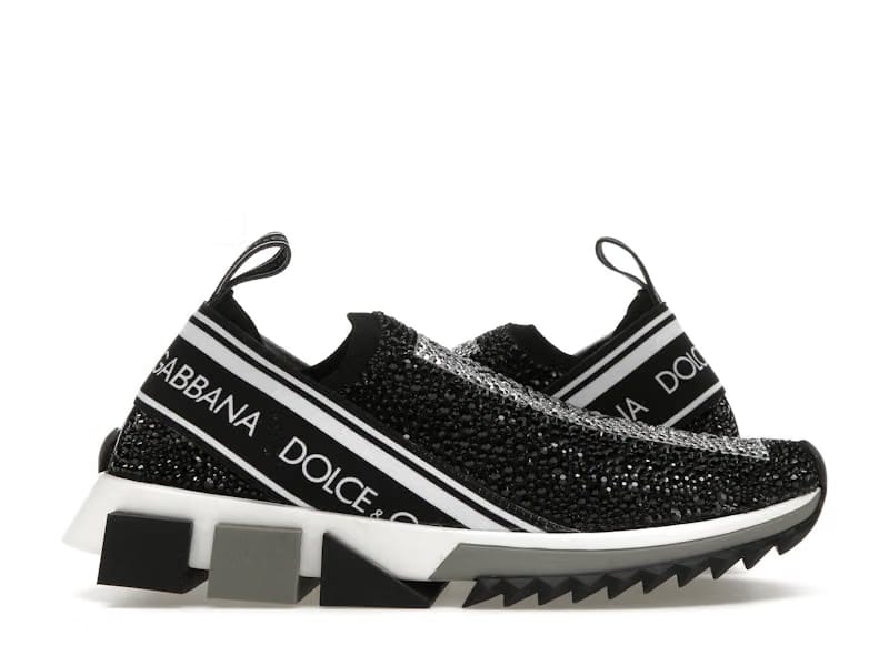 Dolce & Gabbana Sorrento Slip On Black Crystal (Women's)