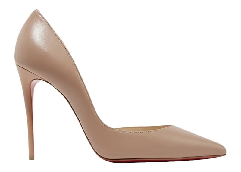 Christian Louboutin Iriza 100mm Pump Nude Nappa Leather