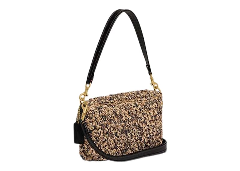 Coach Shoulder Bag Soft Tabby Natural/Black