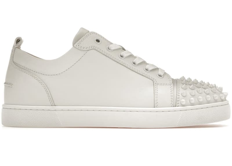 Christian Louboutin Louis Junior Spikes White