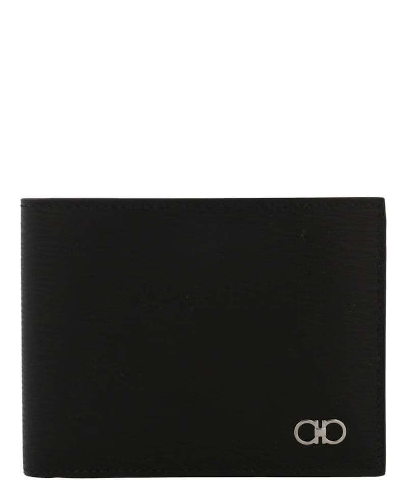 Ferragamo Revival Leather Bifold Wallet Black