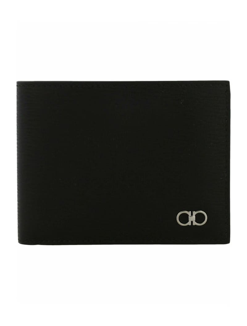 Ferragamo Revival Leather Bifold Wallet Black