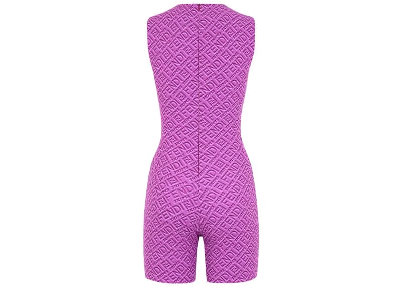 Fendi x SKIMS Sleeveless Mid Thigh Bodysuit Colorado