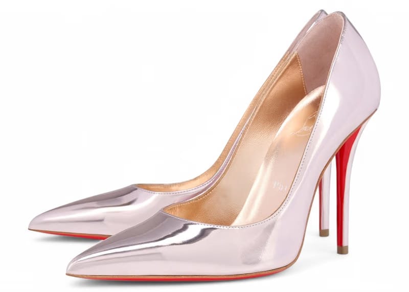 Christian Louboutin Miss Z 100mm Pump Vintage Rose Laminated Calf Leather