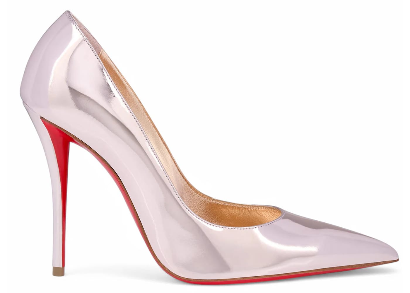 Christian Louboutin Miss Z 100mm Pump Vintage Rose Laminated Calf Leather