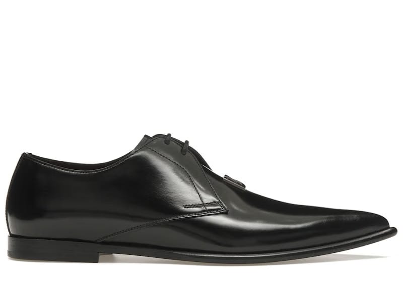 Dolce & Gabbana Achille Derby Shoes Black Buff Nappa Calfskin