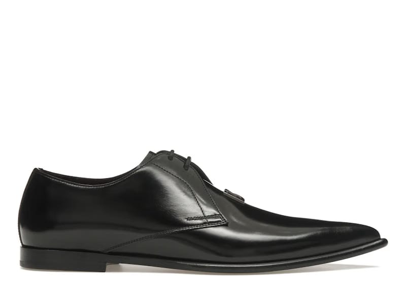 Dolce & Gabbana Achille Derby Shoes Black Buff Nappa Calfskin