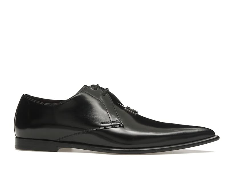 Dolce & Gabbana Achille Derby Shoes Black Buff Nappa Calfskin