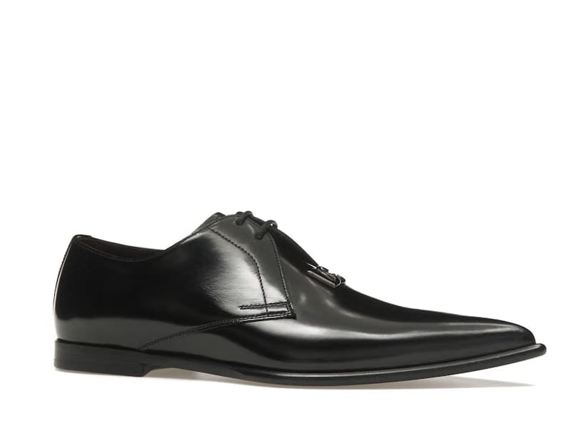 Dolce & Gabbana Achille Derby Shoes Black Buff Nappa Calfskin