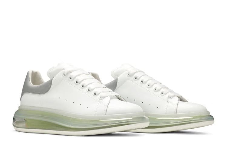 Alexander McQueen Oversized Sneaker Transparent Sole - White Gunmetal