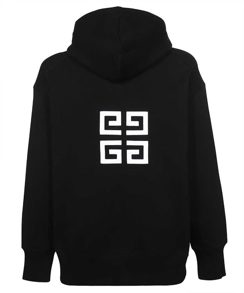Givenchy Front Logo Heavy Brushed Hoodie Black