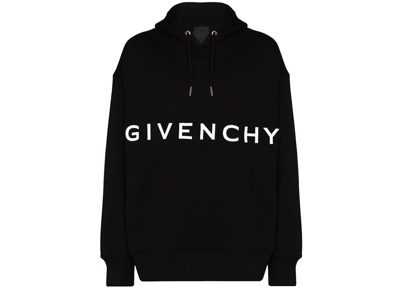 Givenchy Front Logo Heavy Brushed Hoodie Black