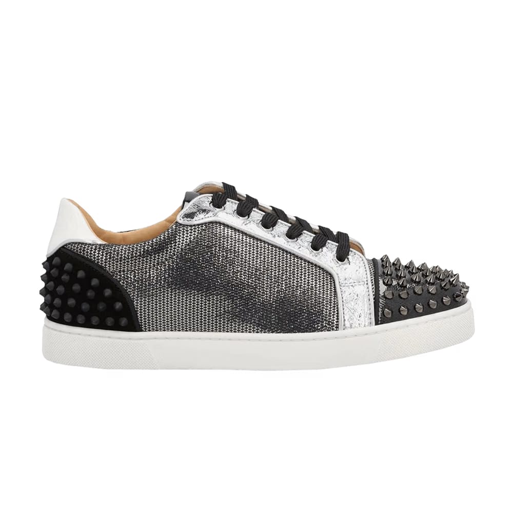 Christian Louboutin Seavaste 2 Orlato Flat Silver Black