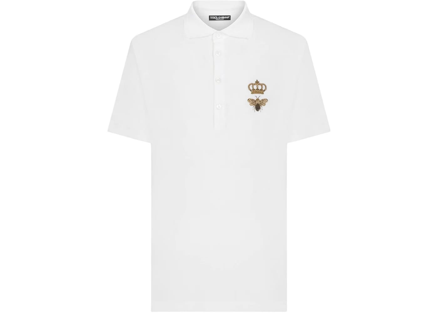 Dolce & Gabbana Embroidered Polo White