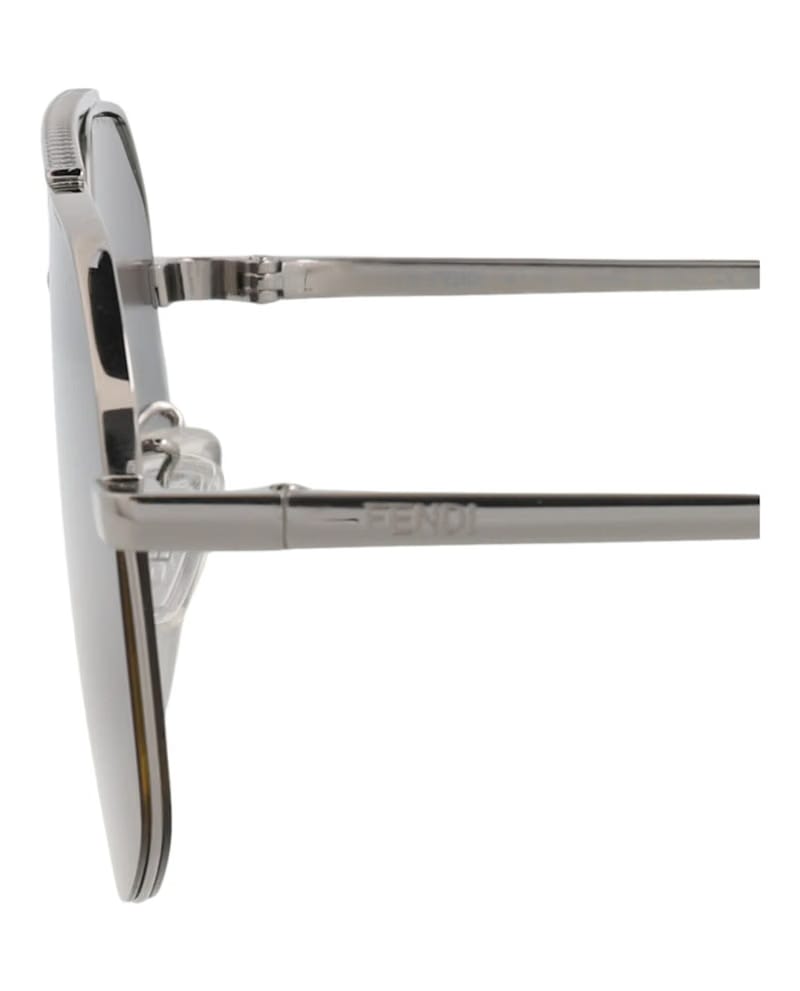 Fendi Aviator-Frame Metal Sunglasses Ruthenium Ruthenium Smoke (FE40062U-56-14D)