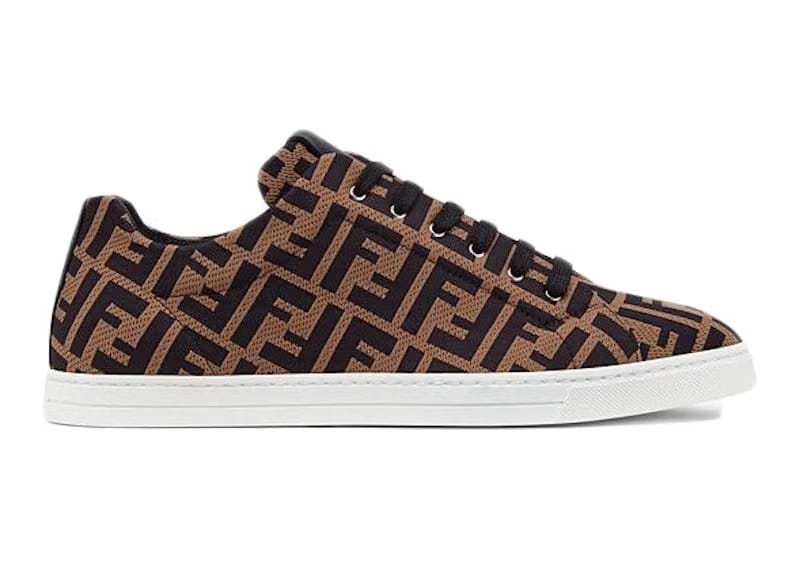 Fendi Tech Fabric Low Top Brown