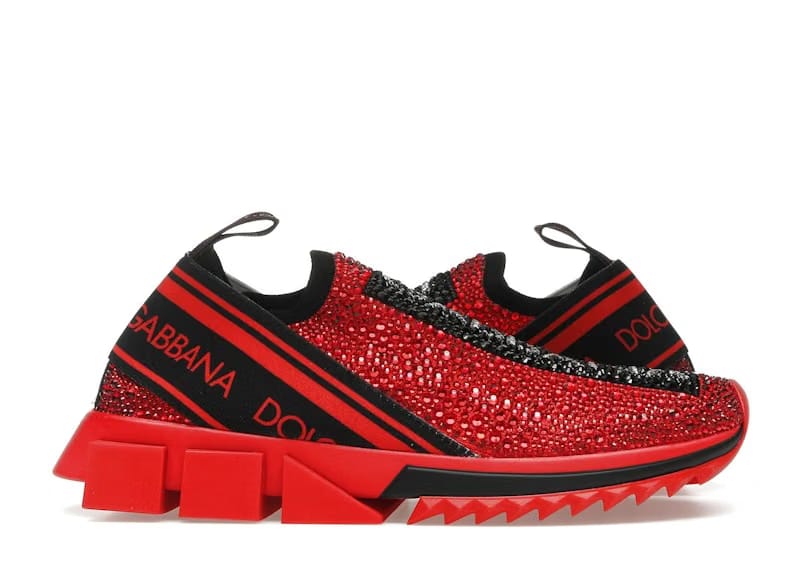Dolce & Gabbana Sorrento Slip On Red Crystal (Women's)