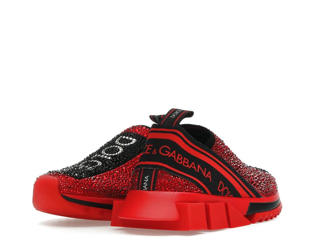 Dolce & Gabbana Sorrento Slip On Red Crystal (Women's)