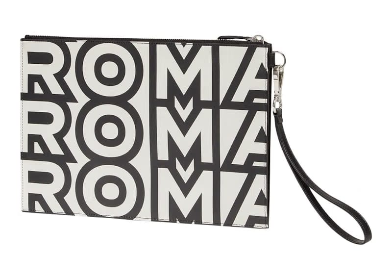 Fendi by Marc Jacobs FF Flat Pouch Two-Tone Leather Pouch Multicolor